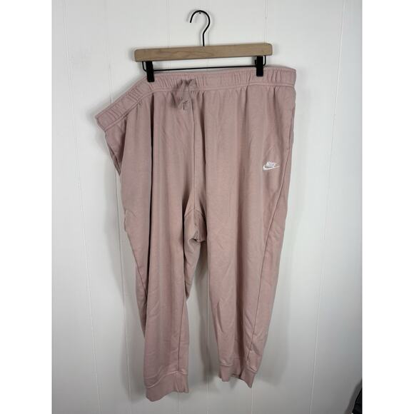 NIKE Women’s Pink Drawstring Active Hoodie And Jogger Set Plus Size 3X - Picture 8 of 14